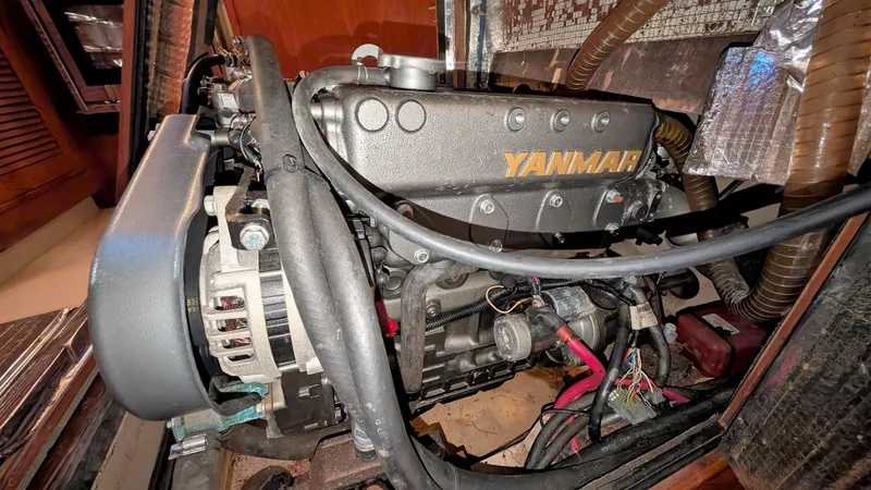 Yanmar engine in a 1998 Island Packet 40 sailboat.