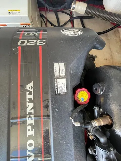 Volvo Penta 320 V8 engine in Regal 3550 Cuddy boat, year 2014.