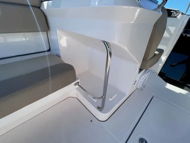 2014 Regal 3550 Cuddy interior seating and storage area.