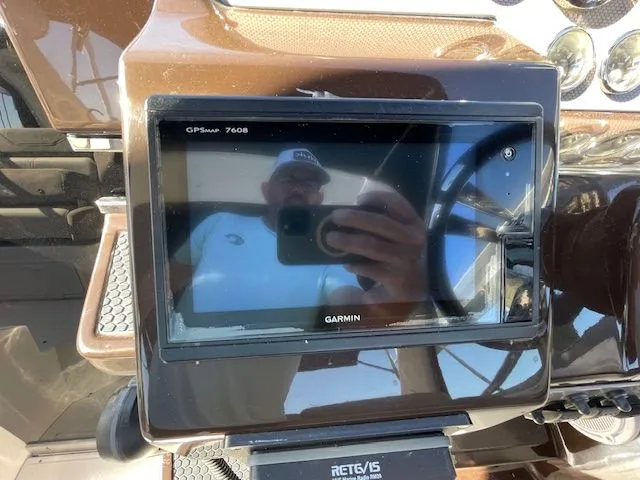 Garmin GPS on Regal 3550 Cuddy 2014 boat console.