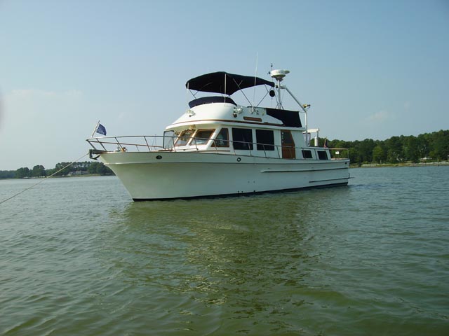Cloud Nine — 41’ PT TRAWLER CLOUD NINE at anchor